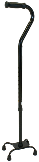 Picture of Roscoe Medical CNQHSBB 500 lb Small Base Heavy Duty Quad Cane, Black - Case of 4