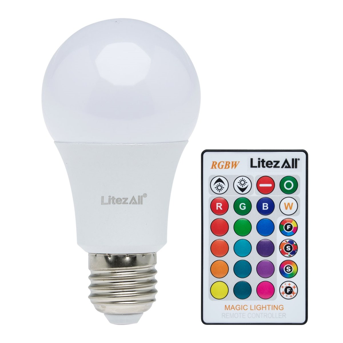Picture of LitezAll LA-RGBBULB-9/18 Color Changing LED Bulb w/Remote