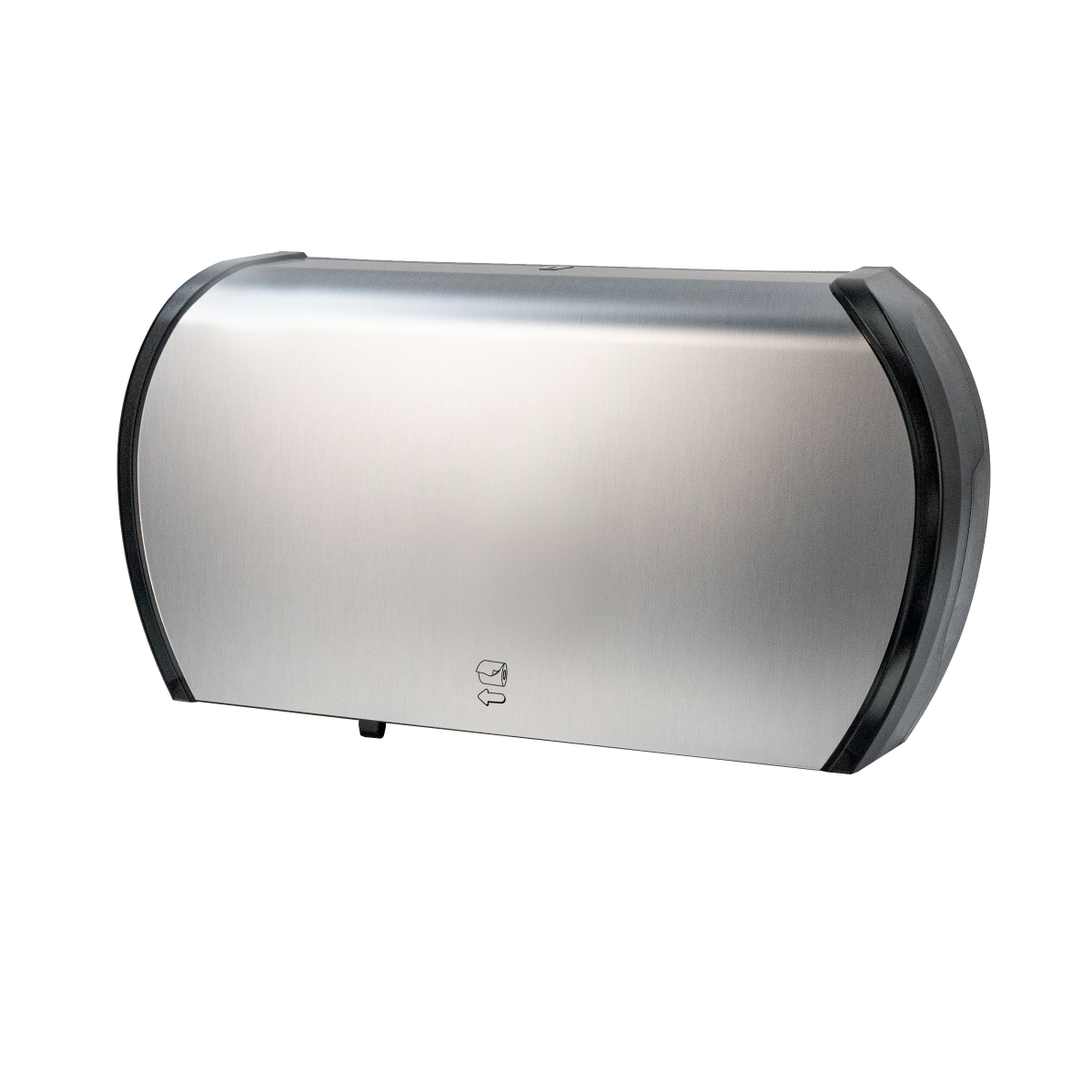 RD005709 Premium Twin 9 in. Jumbo Tissue Dispenser - Brush Matte Stainless