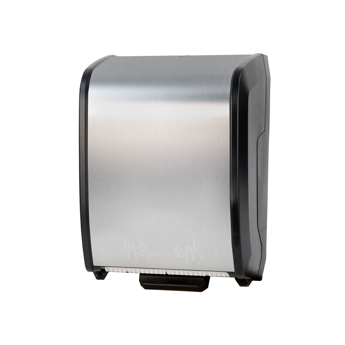 TD020409 Premium Mechanical Hands Free Roll Towel Dispenser - Brush Matte Stainless