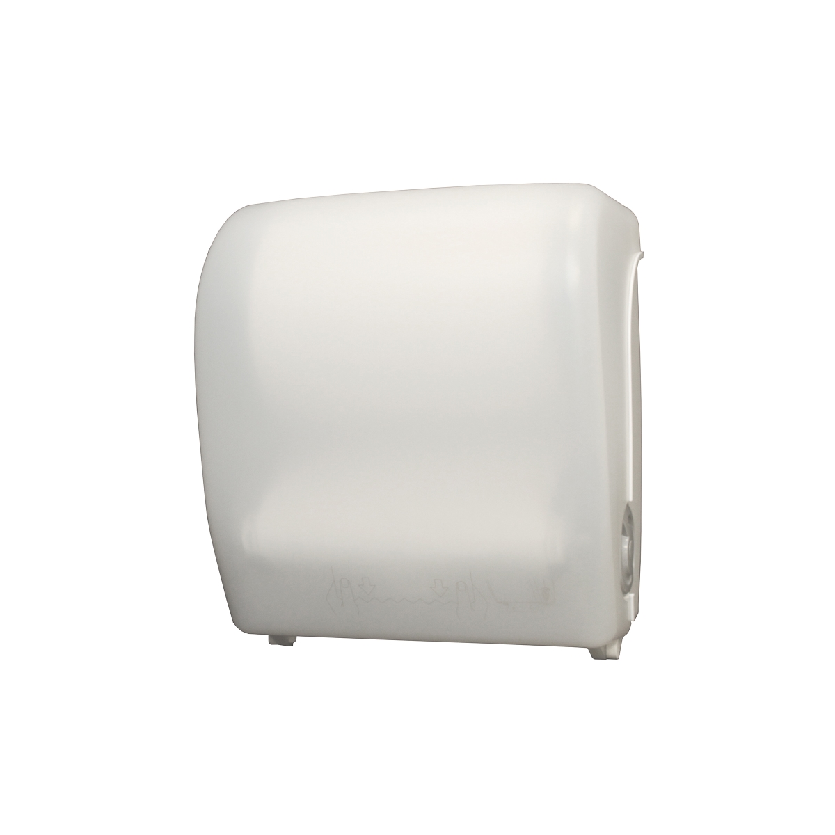TD020203 Towel Disp, Mech Hf, White Translucent
