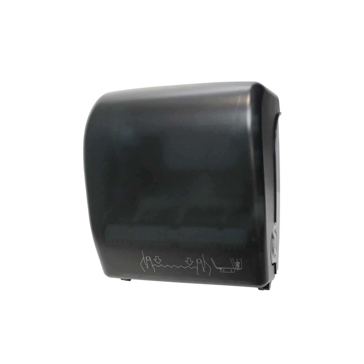 TD020202 Towel Disp, Mech Hf, Black Translucent