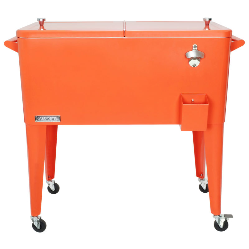 Picture of Permasteel PS-203-ORANGE 80 qt. Portable Rolling Patio Cooler&#44; Orange