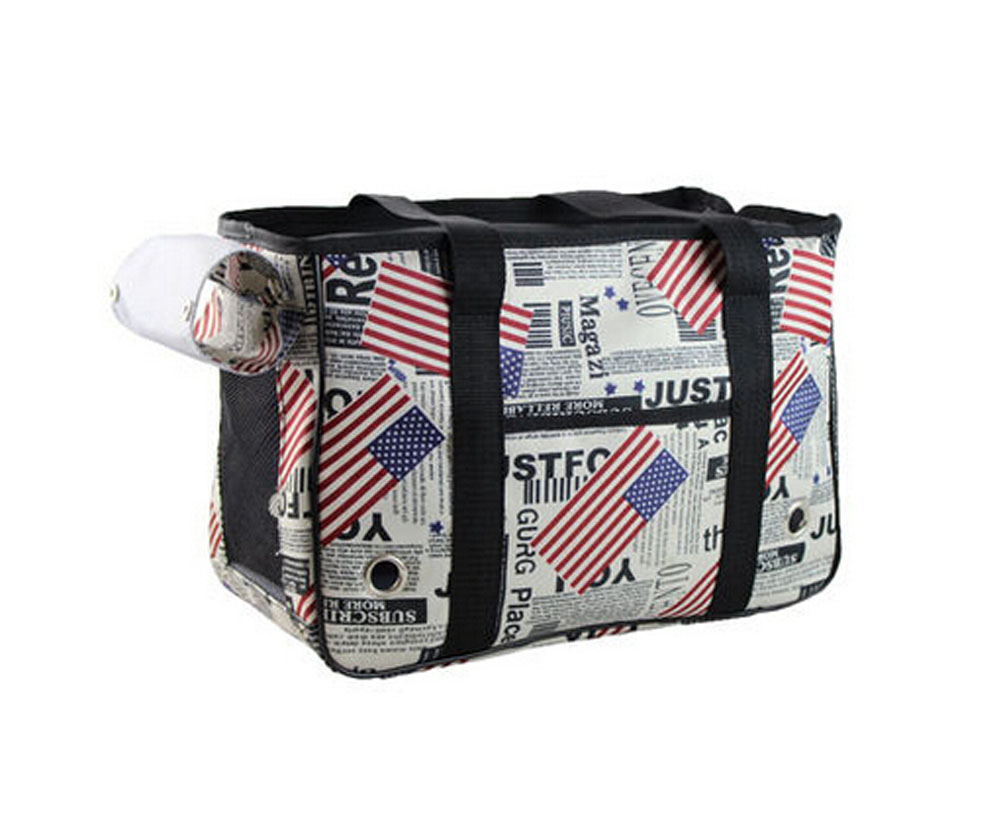 Picture of Panda Superstore PS-PET2975337011-ALAN02334 USA Flag Fashion Pet Carriers Tote Bag for Dogs & Cats