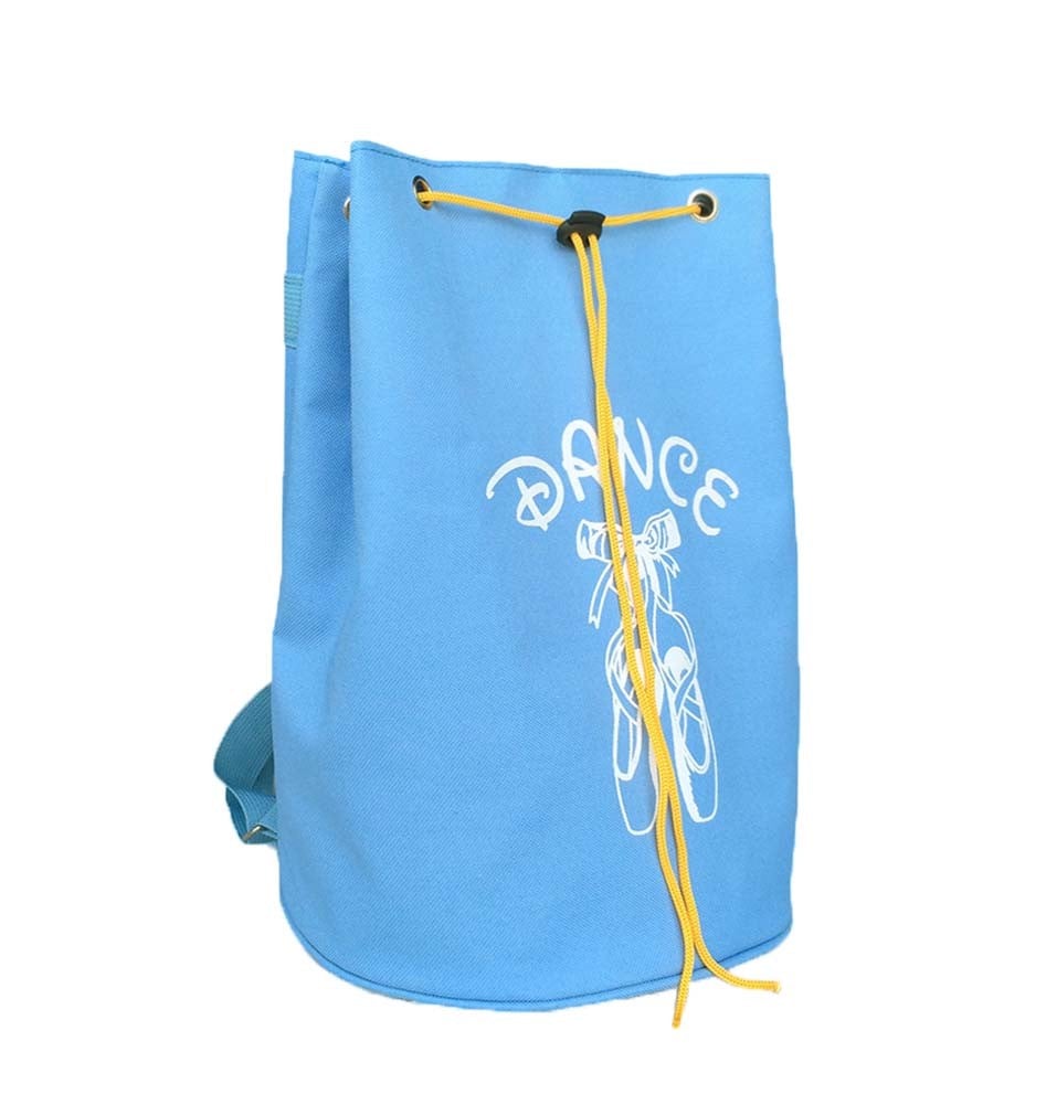 Girls Kids Dance Equipment Latin Ballet Dance Gym Backpack Drawstring Bag , Blue