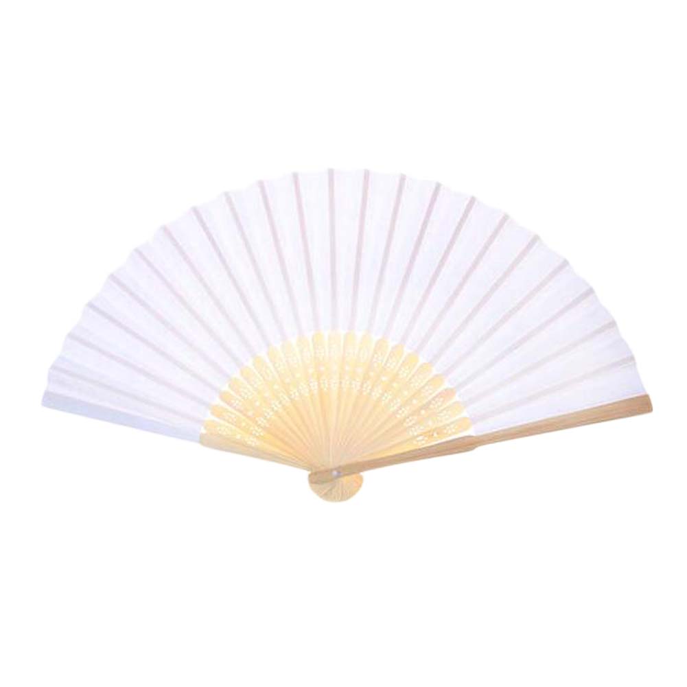 PS-TOY676720011-DORIS01831 Painting Paper Folding Fan DIY Doodle Drawing Tool Art Supply, White - 10 Piece