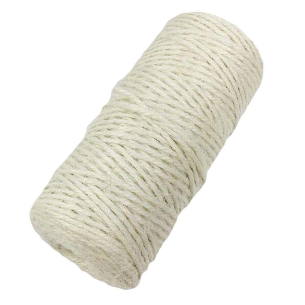328 ft. 2mm DIY Jute Twine Packing Strings Decorating Rope, White - 2 Piece