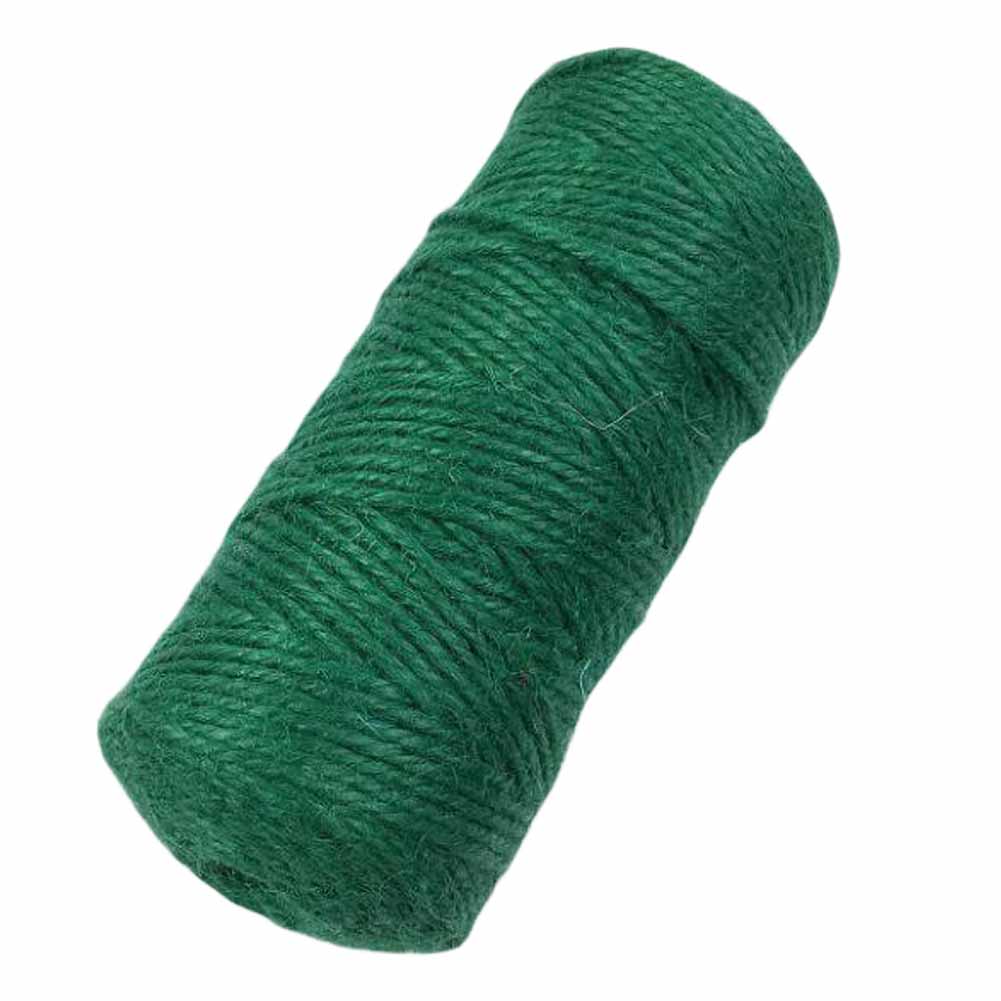 328 ft. 2mm DIY Jute Twine Packing Strings Decorating Rope, Green - 2 Piece