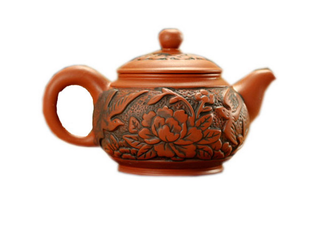 Picture of Panda Superstore PS-HOM367229011-EMILY02723 6 oz Peony Round Purple Clay Teapot, Red