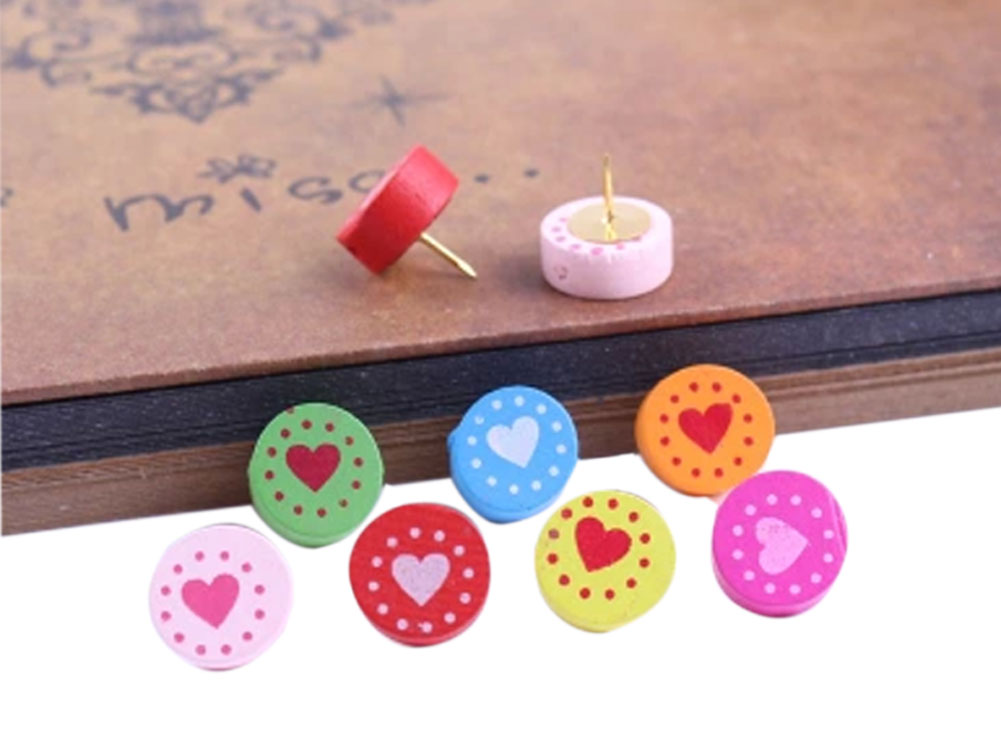 Round Design Pushpins Drawing Pin for School or Office - 50 Piece