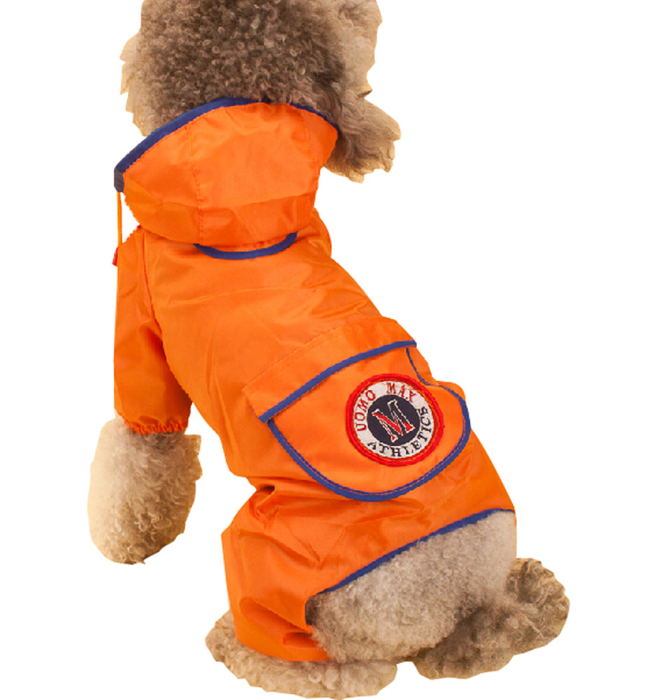 Picture of Panda Superstore PS-PET3024174011-ALAN01762 Fashion British Style Puppy Pet Dog Raincoat, Orange - Large