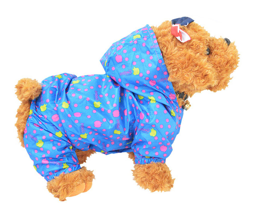 Picture of Panda Superstore PS-PET3024174011-ALAN01768 Fashion Cute Raincoats for Dogs, Blue - Medium