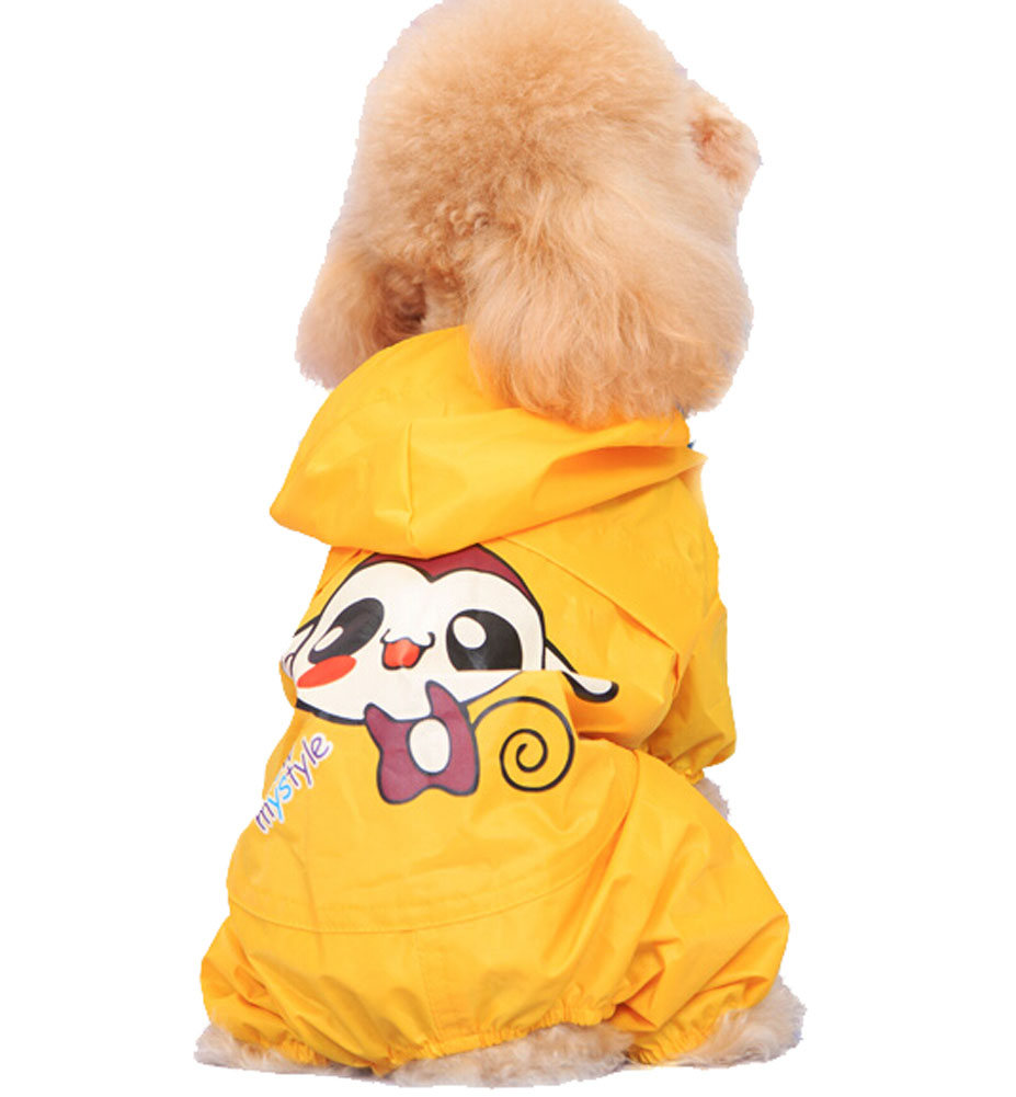 Picture of Panda Superstore PS-PET3024174011-ALAN01772 Cute Cartoon Raincoats for Dogs, Yellow - Large