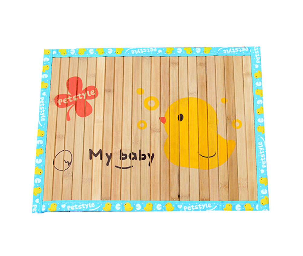 Picture of Panda Superstore PS-PET3024178011-ALAN01834 50 x 37.5 cm Duck Natural Soft Pet Dog Bed Bamboo Mat, Yellow