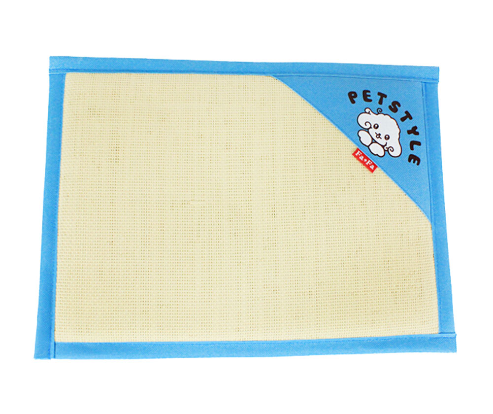 Picture of Panda Superstore PS-PET3024178011-ALAN01839 53 x 38 cm Natural Soft Pet Dog Bed Double Sided Dual-Use Straw Mat, Blue