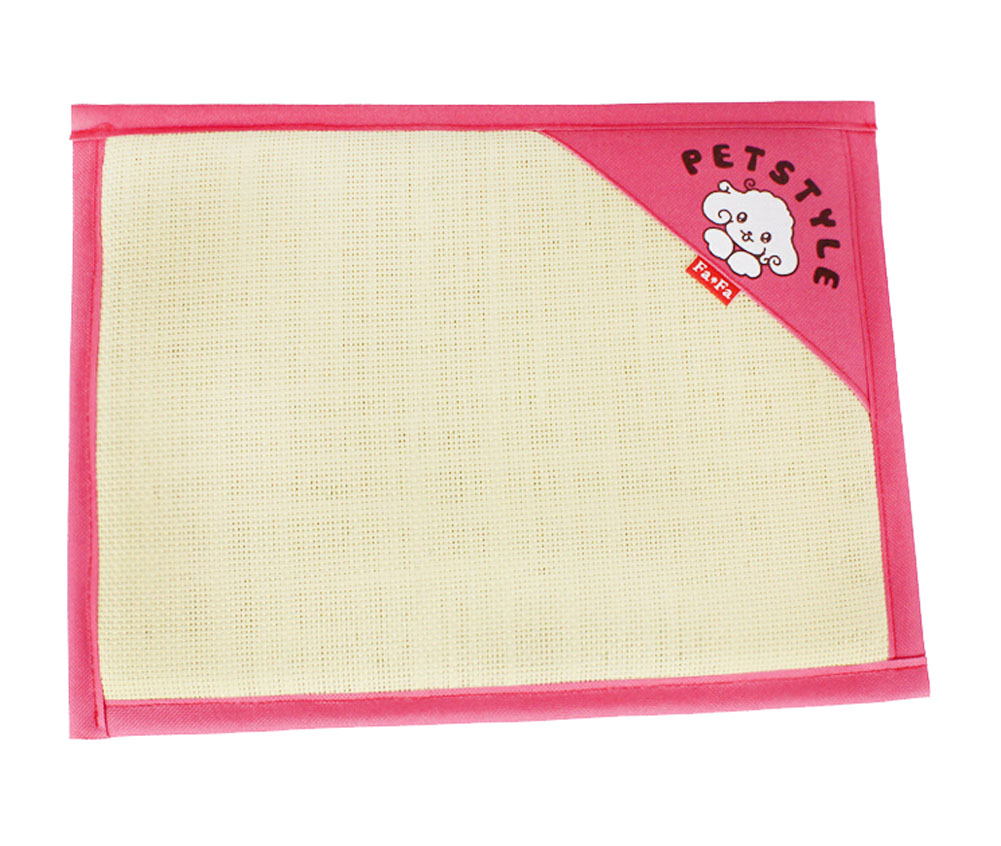 Picture of Panda Superstore PS-PET3024178011-ALAN01840 53 x 38 cm Natural Soft Pet Dog Bed Double Sided Dual-Use Straw Mat, Rose