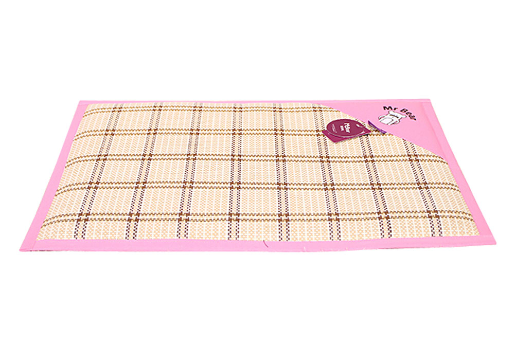 Picture of Panda Superstore PS-PET3024178011-ALAN01846 53 x 38 cm Hot Pet Dog Bed Fashion Indonesian Cane Mats, Pink