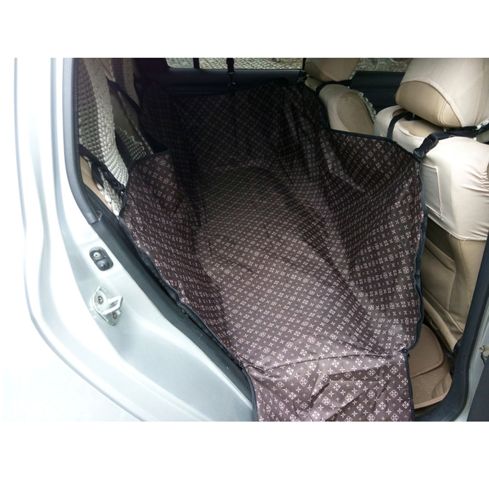 Picture of Panda Superstore PS-PET3024184011-HERMINE00775 Waterproof Oxford Fabric Pet Car Rear Seat Cover Dog Mat&#44; Brown