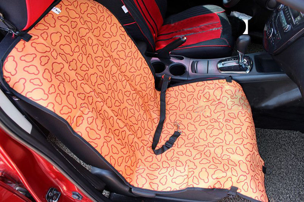 Picture of Panda Superstore PS-PET3024184011-YOUNG01106 21 x 41 in. Cloud Print Waterproof Solid Color Single Seat Dog Car Seat Cover&#44; Orange