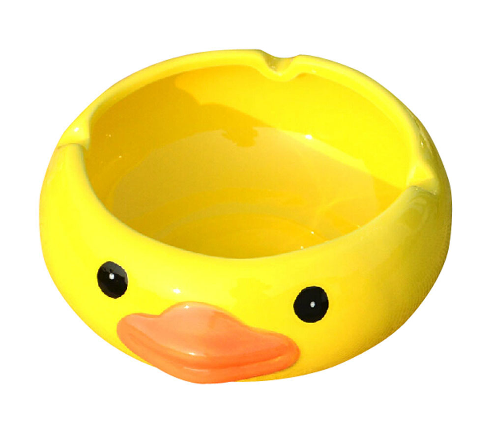 Creative Duck Ceramics Ashtrays, Yellow