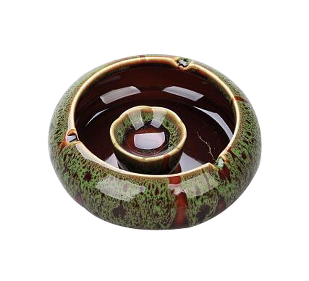 Functional Simple Home Office Decoration Ashtray, Emerald Green