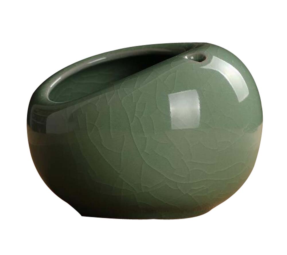 PS-HOM695485011-ALAN03392 Retro Creative Ceramic Cigarette Ashtray, Light Cyan