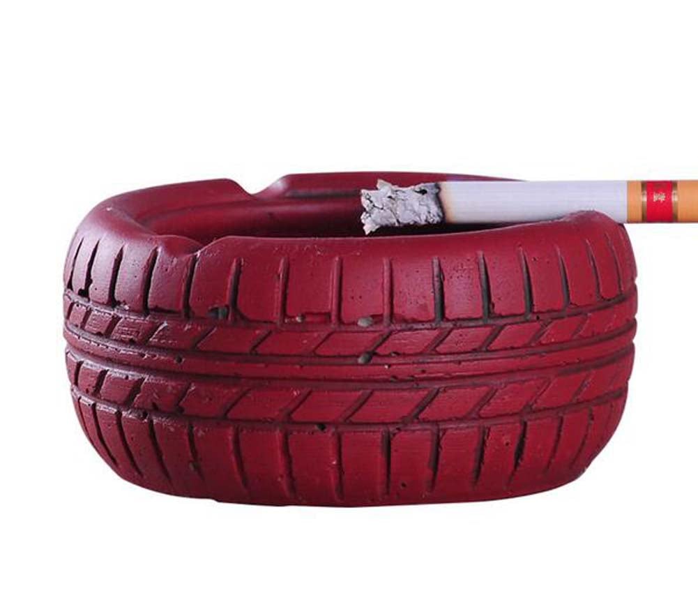 Living Room Desktop Decoration Creative Tire Pattern Ashtrays, Red