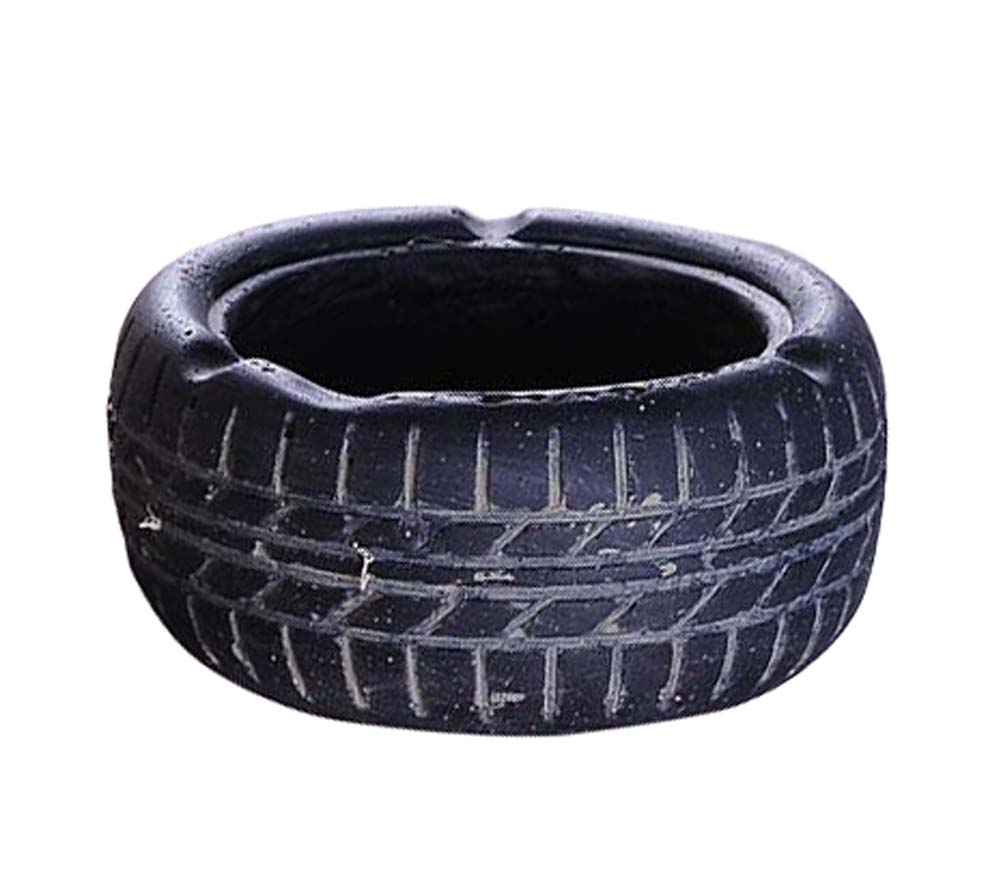 Living Room Desktop Decoration Creative Tire Pattern Ashtray, Black