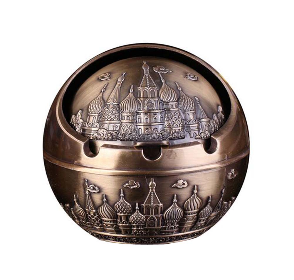 Creative Retro European Style Ashtrays for Home Office, Bronze