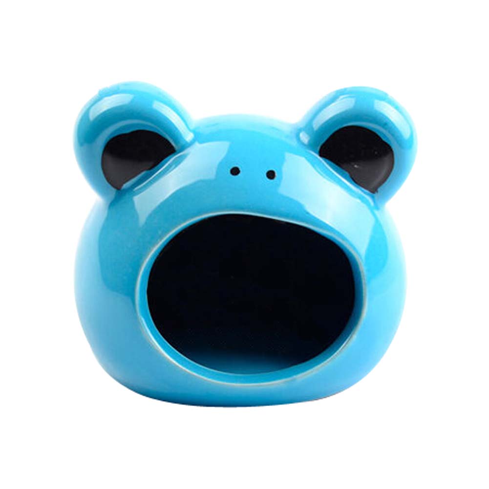 Picture of Panda Superstore PS-PET2975535011-ALIEN00774 10 x 9 x 8 cm Flog Cartoon Style Hamster House&#44; Blue