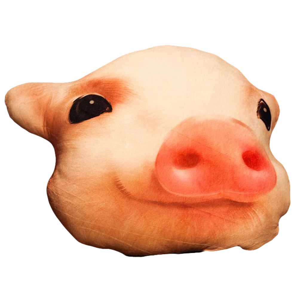 PS-TOY166461011-DORIS02100-RP 18 in. Simulation Happy Pig Plush Doll 3D Animal Piggy Throw Pillow Bed Sofa Decoration Play Toy Cushion
