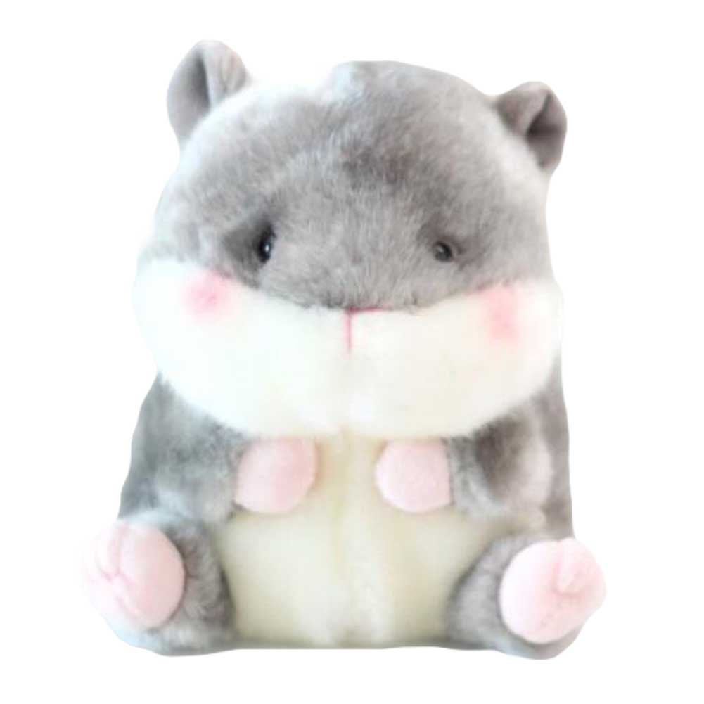 7 in. Hamster Stuffed Animal Plush Cushion Sofa Bed Decoration, Gray