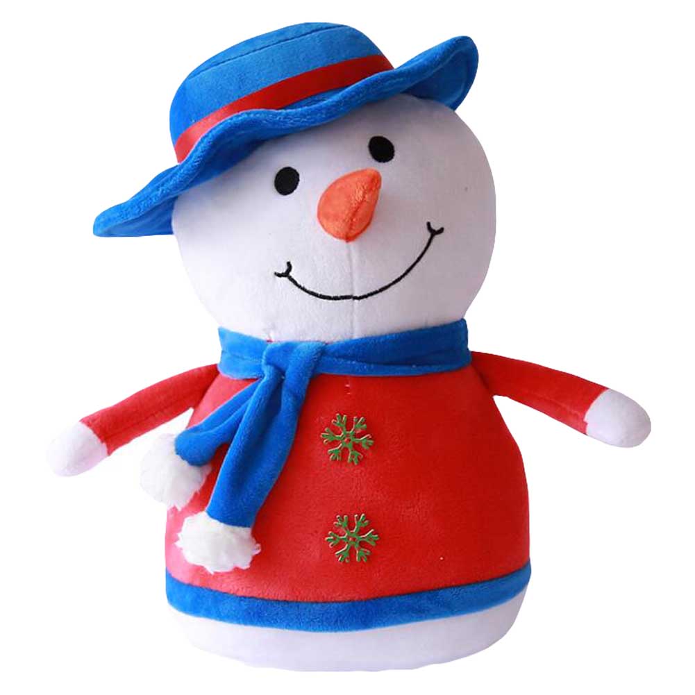 17 in. Christmas Snowman Soft Stuffed Cushion Toy Sofa Throw Pillow
