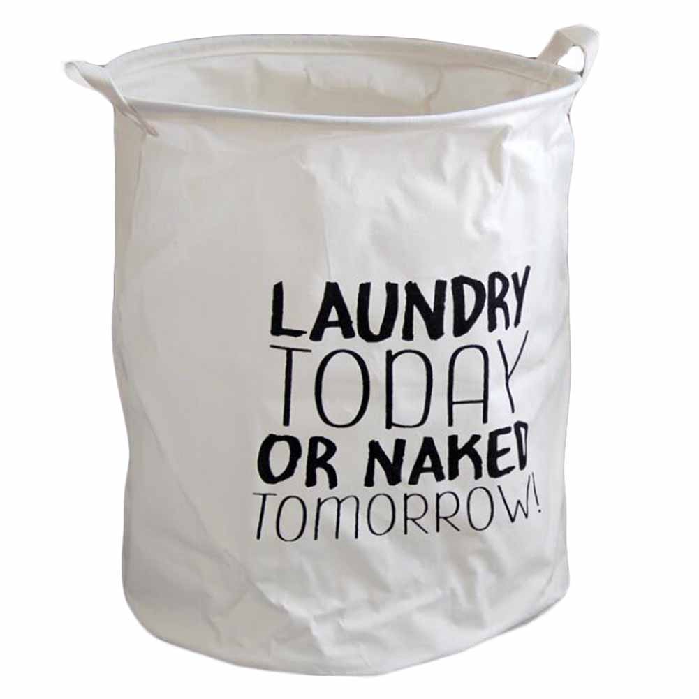 High Quality Light Linen Dirty Clothes Storage Laundry Basket, White