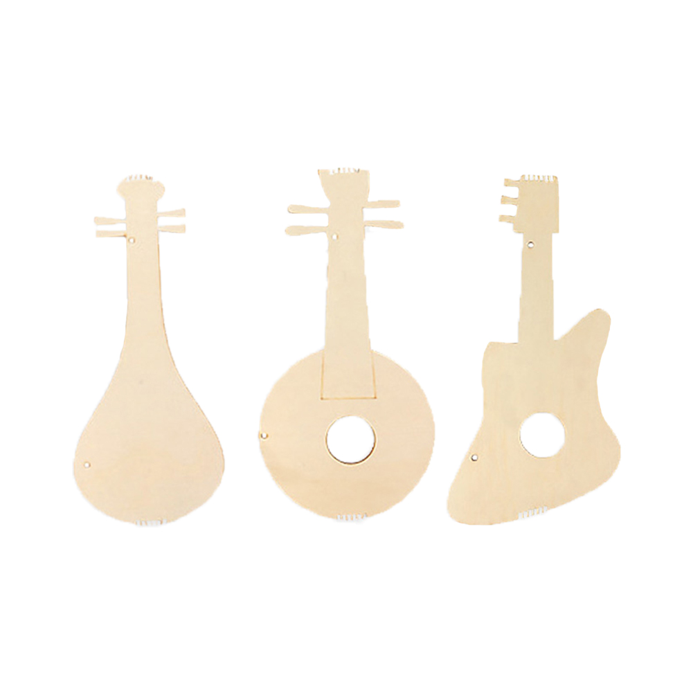 Unfinished Blank DIY Stringed Instrument Toys Craft for Kids Painting Projects - 9 Piece
