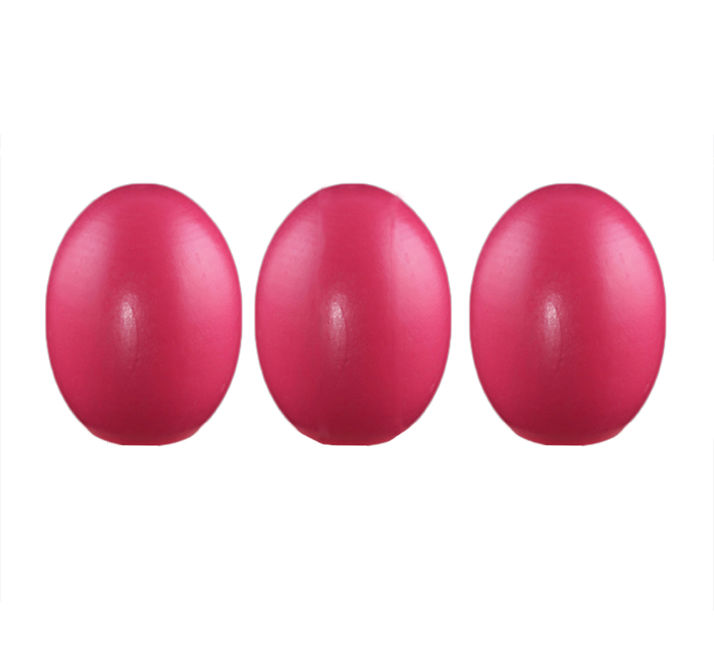 Wooden Blank Easter Eggs Kids Children DIY Creative Paintable Decoration, Rose Red - 10 Piece