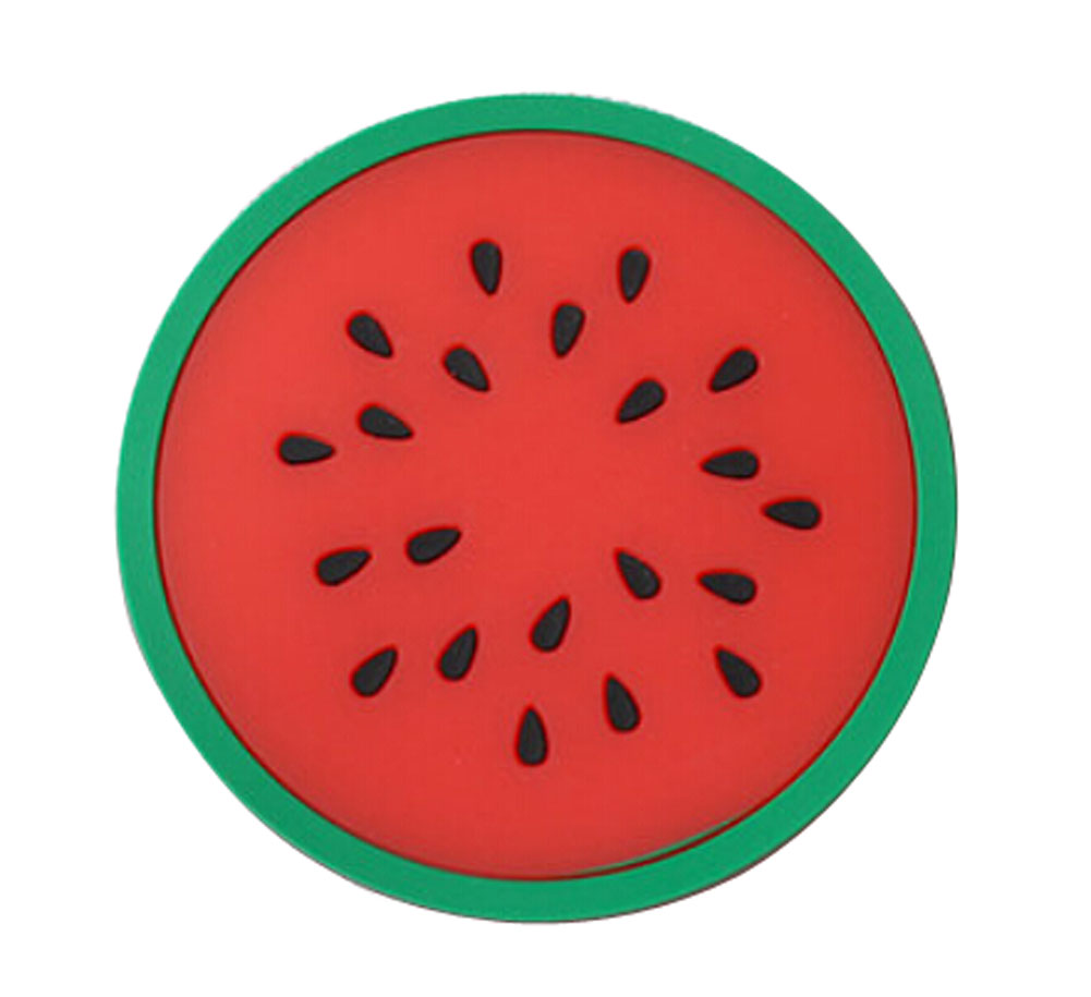 Picture of Panda Superstore PS-HOM3742001-RAY00043 Lovely Fruit Cup Mats Bowl Mats Round Coasters, Watermelon Color - Set of 5
