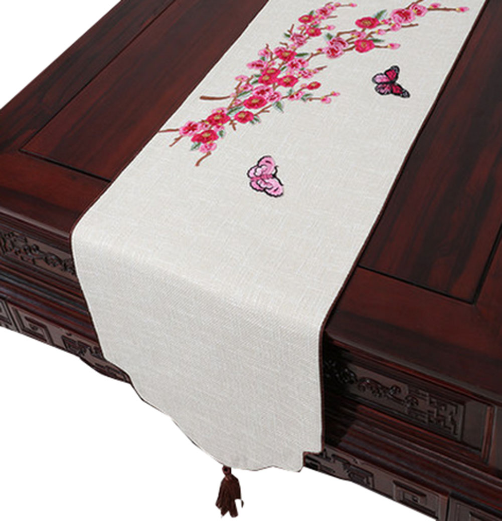 Picture of Panda Superstore PS-HOM3742021-LILY00078 Coffee Table Runner Drape Modern Chinese Linen Tablecloth
