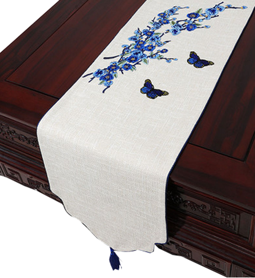 Picture of Panda Superstore PS-HOM3742021-LILY00080 Cloth Linen Coffee Runner Drape Modern Chinese Tablecloth