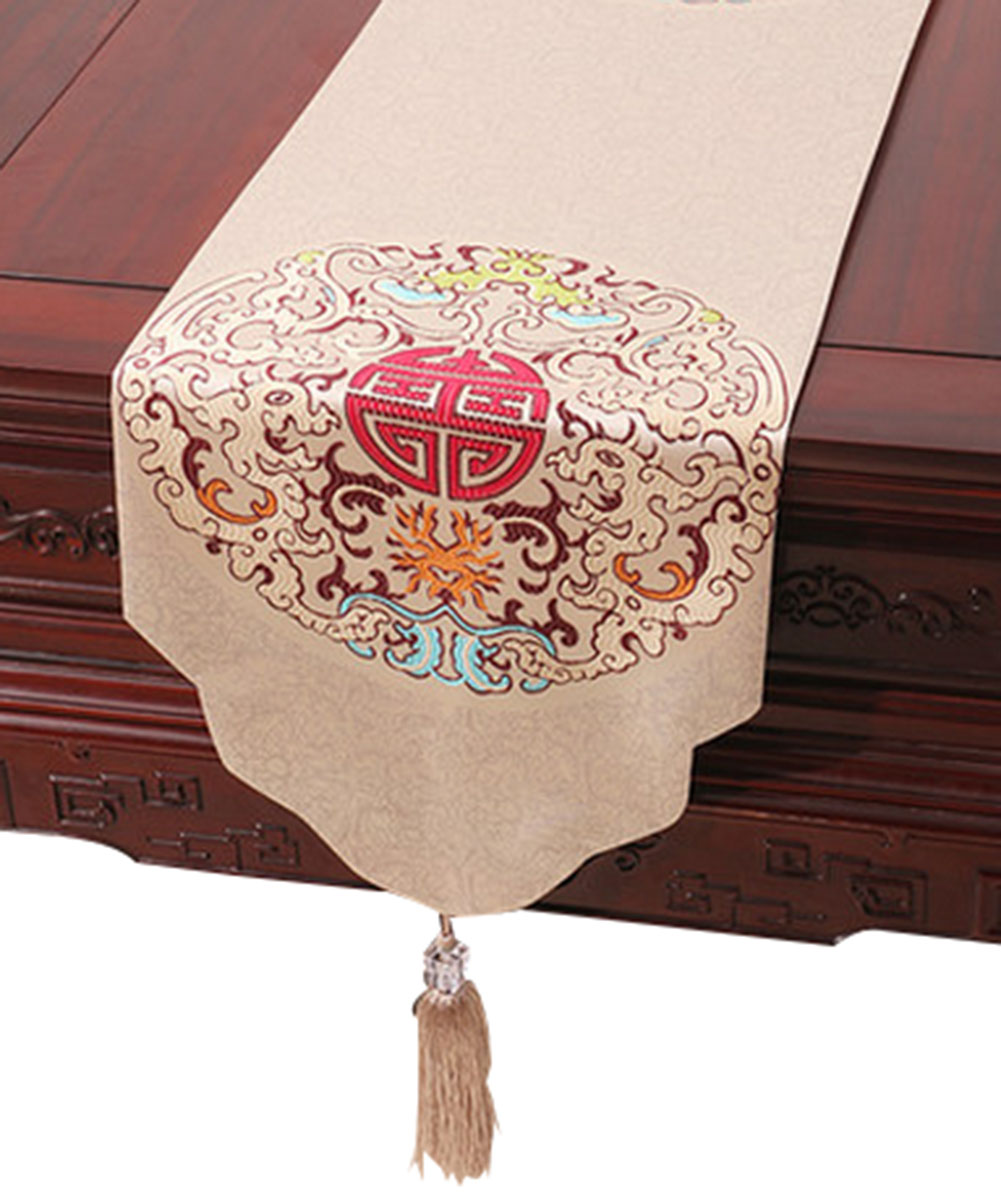 Picture of Panda Superstore PS-HOM3742021-LILY00093 Coffee European Fashion Simple Runner Mat Cushion Tablecloth