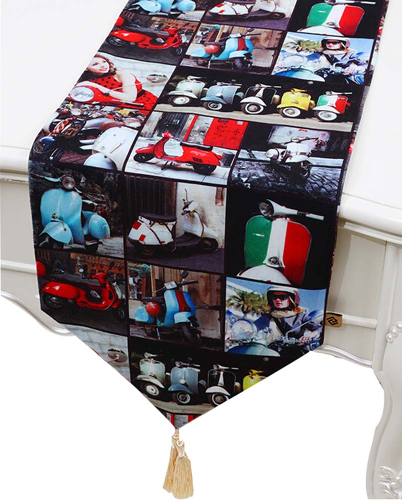 Picture of Panda Superstore PS-HOM3742021-LILY01324 Coffee Elegant Table Runners Tablecloths - 33 x 150 cm