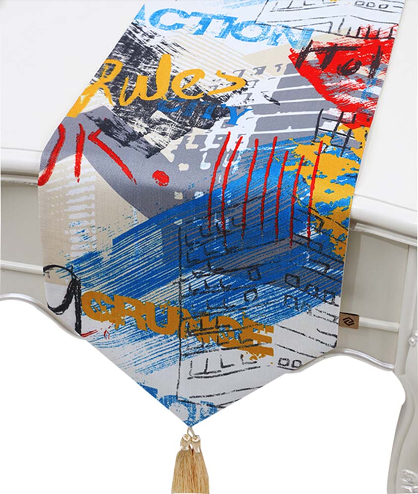 Picture of Panda Superstore PS-HOM3742021-LILY01327 Graffiti Coffee Runners Tablecloths - 33 x 200 cm