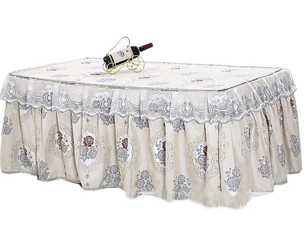Picture of Panda Superstore PS-HOM3742031-YAN00721 European Style Cover Coffee Dustproof Lace Tablecloth, Milky