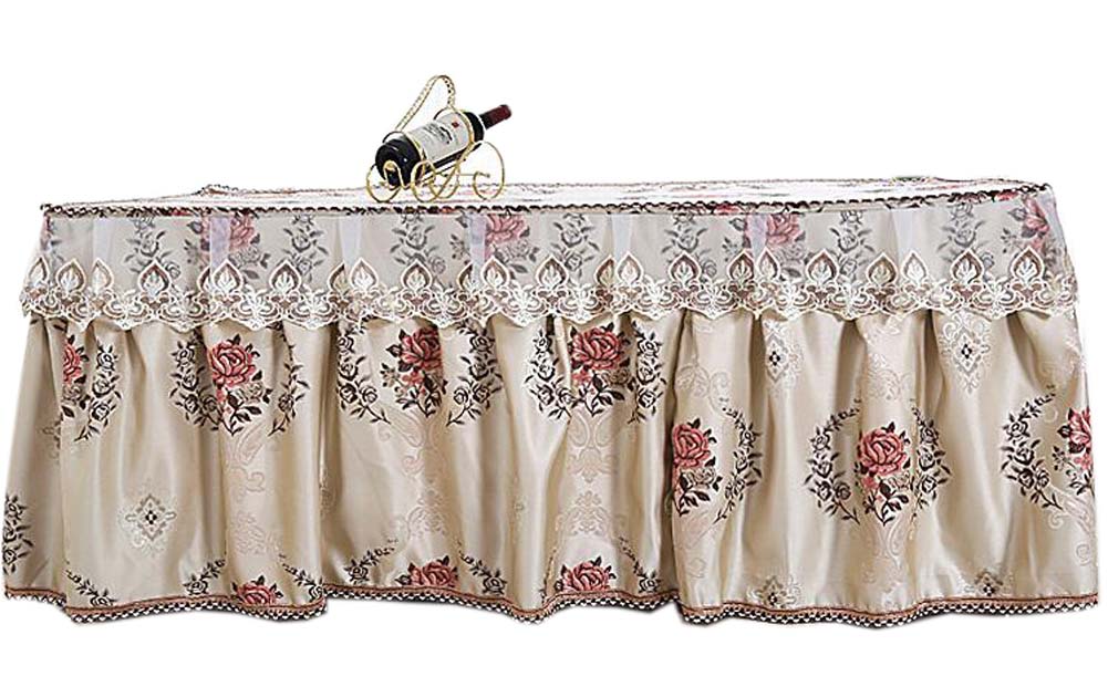 Picture of Panda Superstore PS-HOM3742031-YAN00722 European Style Cover Coffee Dustproof Lace Tablecloth, Beige