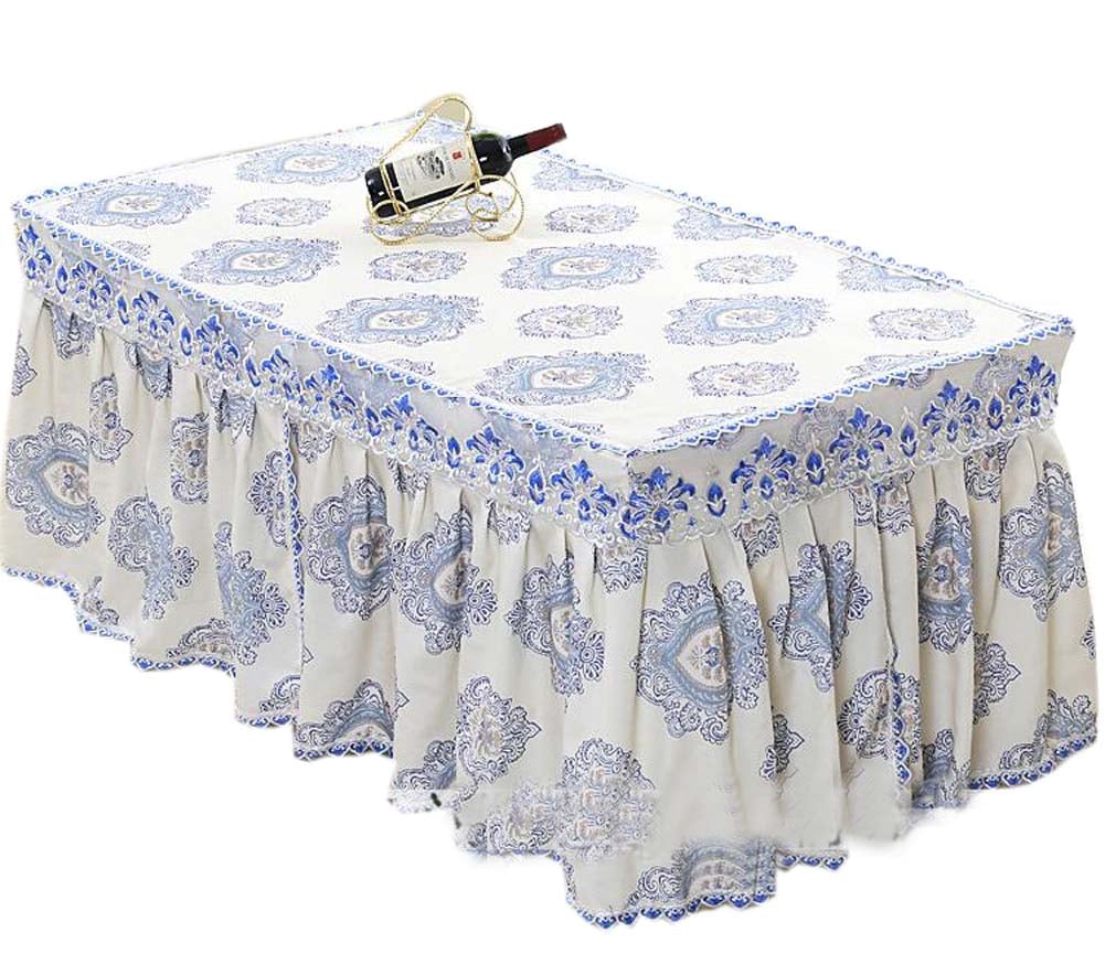 Picture of Panda Superstore PS-HOM3742031-YAN00726 European Style Cover Coffee Dustproof Lace Tablecloth, Blue