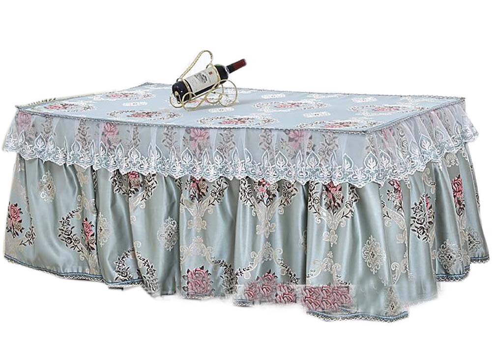 Picture of Panda Superstore PS-HOM3742031-YAN00728 Palace Style Cover Coffee Dustproof Lace Tablecloth, Lake Blue