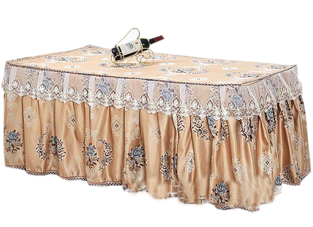 Picture of Panda Superstore PS-HOM3742031-YAN00730 Palace Style Cover Coffee Tablecloth Dustproof Lace Tablecloth, Brown