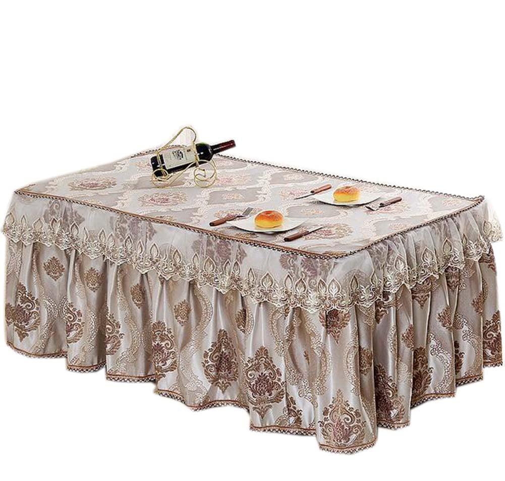 Picture of Panda Superstore PS-HOM3742031-YAN00733 Palace Style Cover Coffee Tablecloth Dustproof Lace Tablecloth, Dark Brown
