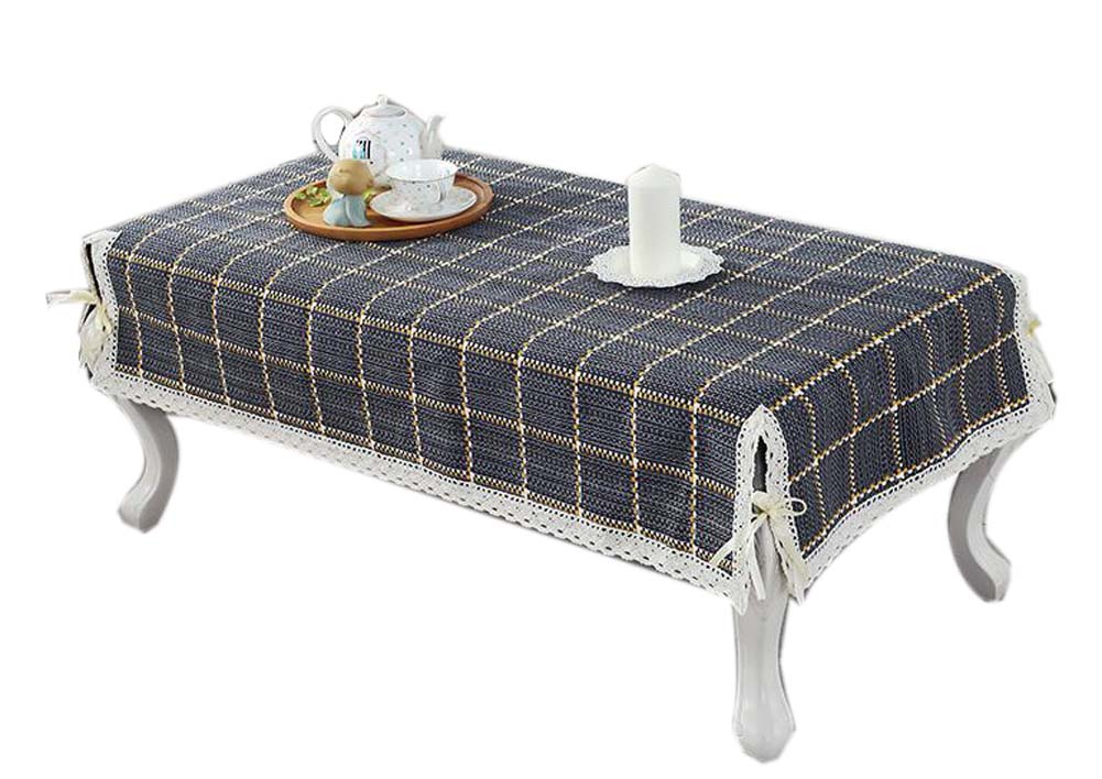 Picture of Panda Superstore PS-HOM3742031-YAN00742 Simple Style Cover Coffee Dustproof Lace Tablecloth, Gray Grid