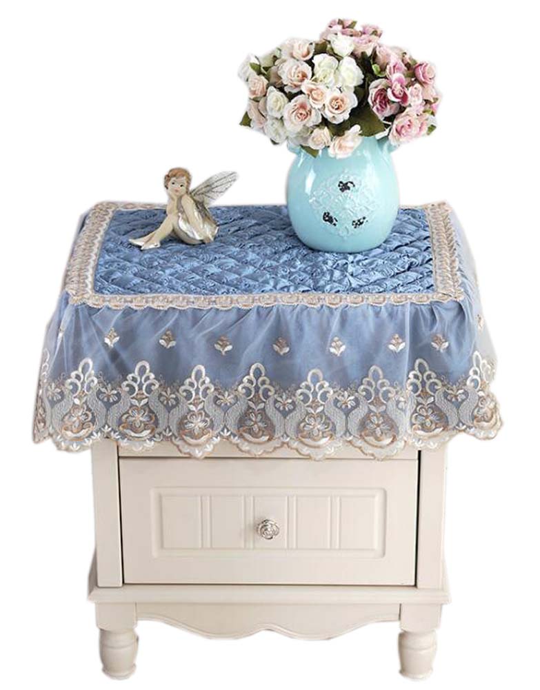Picture of Panda Superstore PS-HOM3742031-YAN02008 European Style Soft High Quality Lace Dust Table Cloth Cover, Blue